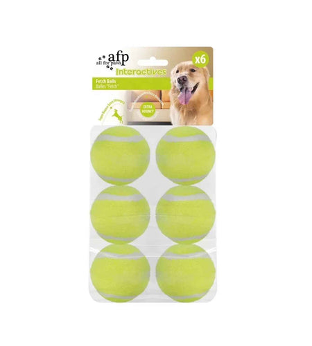 Dog Tennis Ball Toy, 6Pcs Fetch Balls for Puppy to Small Dogs (2-Inch AFP Mini Automatic Ball Launcher Refills)
