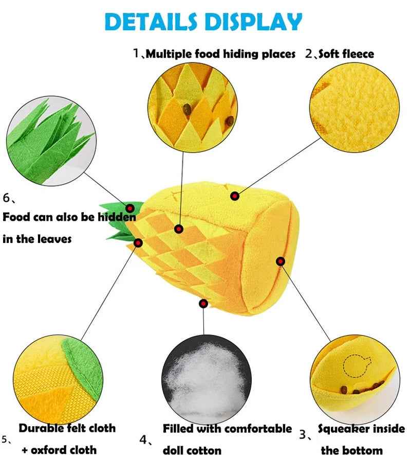 Dog Squeaky Toy, Interactive Dog Toy, Dog Puzzle Toy for Smelling Feeding Training, Dog Plush Toy for Small Medium and Large Dogs