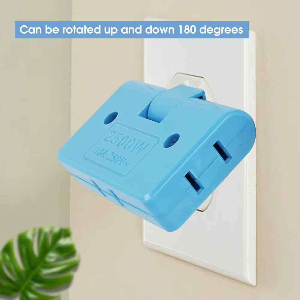 3-Port Rotatable US Plug Adapter – Compact Power, Anywhere You Go