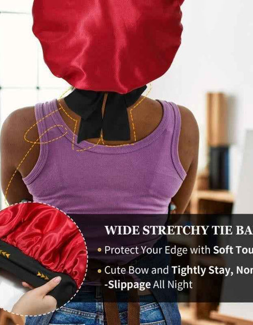 Load image into Gallery viewer, Silk-Like Satin Double-Layer Hair Cap
