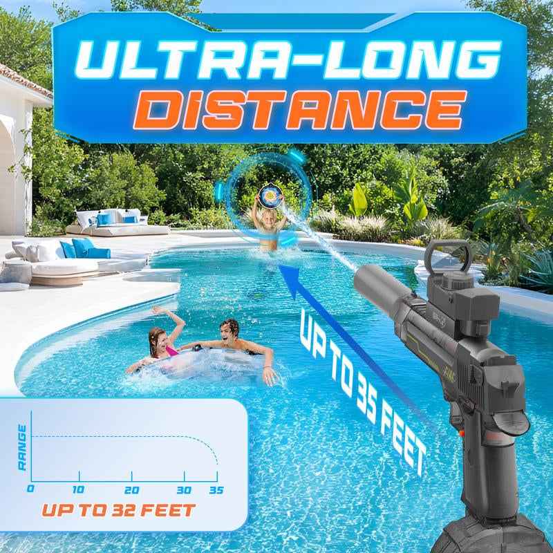 Aquablaze™ Electric Water Blaster – LED Power Squirt Gun for Epic Summer Battles