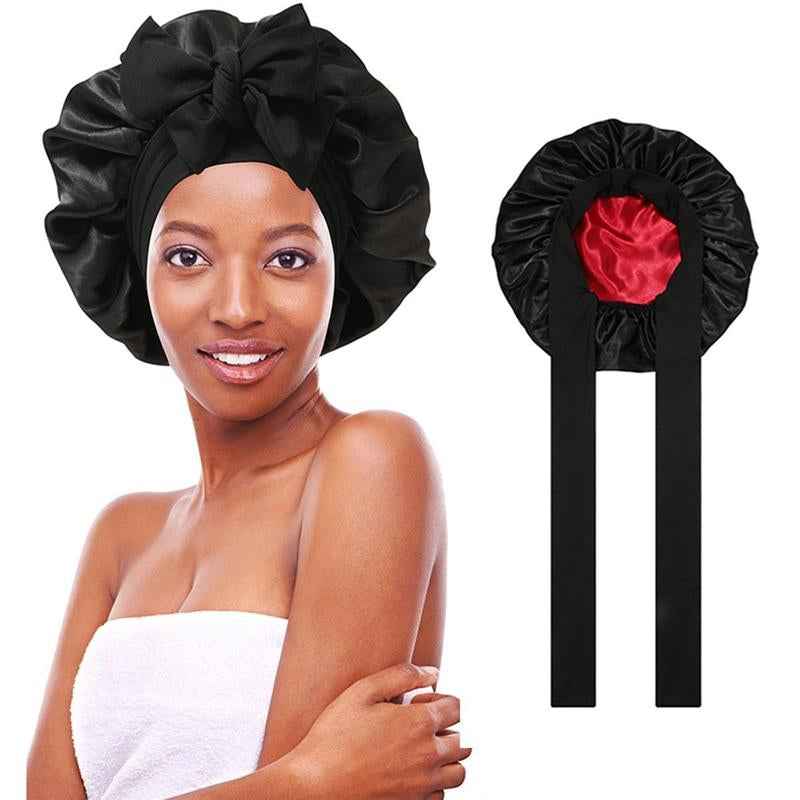 Silk-Like Satin Double-Layer Hair Cap