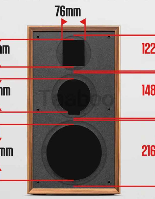 Load image into Gallery viewer, 8 Inch Three-Way Labyrinth Speaker Empty Box Bookshelf Speaker Home Speaker DIY Hifi Audio Wooden Handmade Box Passive Speaker
