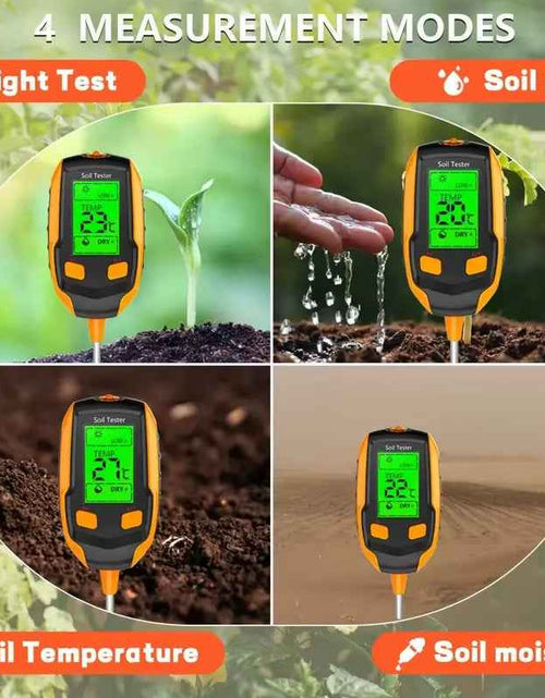 Load image into Gallery viewer, SmartGrow 4-in-1 Digital Soil Meter – Moisture, pH, Temperature &amp; Sunlight Intensity for Perfect Plant Care
