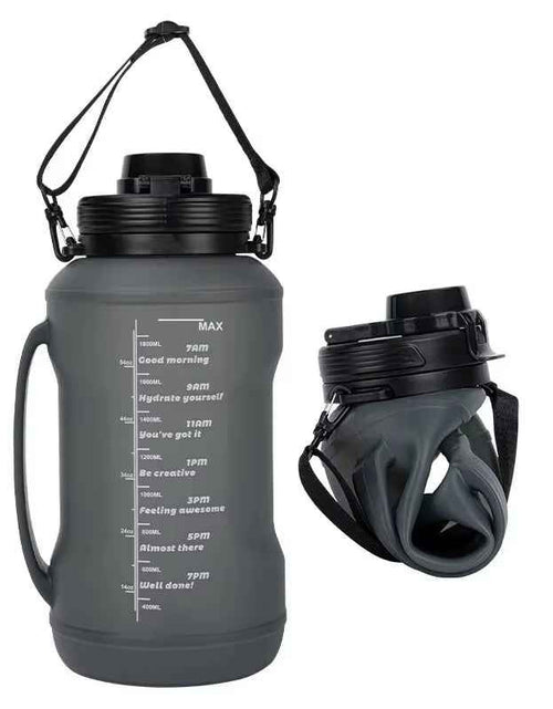 Load image into Gallery viewer, HydraFlex™ 2L Foldable Silicone Water Bottle – Ultimate Sports &amp; Outdoor Hydration
