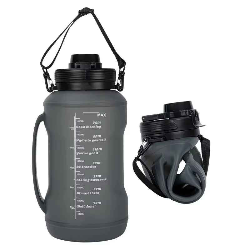 HydraFlex™ 2L Foldable Silicone Water Bottle – Ultimate Sports & Outdoor Hydration