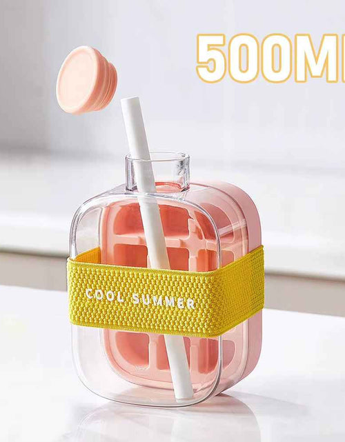 Load image into Gallery viewer, ChillSip Bottle Set – Stylish Water Bottle with Straw &amp; Zero-Contact Ice Cube Tray
