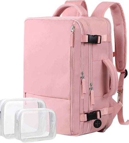 Extra Large Travel Backpack for Women,Carry on Backpack,17 Inch Laptop Backpack,Hiking Backpack,School Bag,Pink