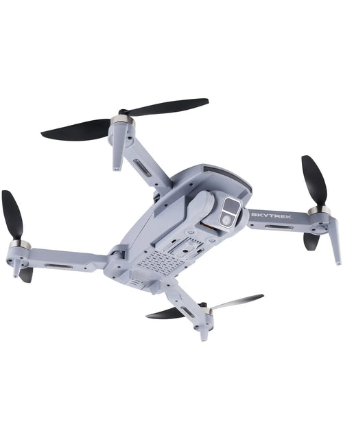 Load image into Gallery viewer, Skytrek GPS Foldable Video Drone with 1080P HD Camera, 2.8” Live Video Controller, Brushless Motors, Auto Return, and Travel Carry Case, Drone for Beginners, Aerial Photography, and Outdoor
