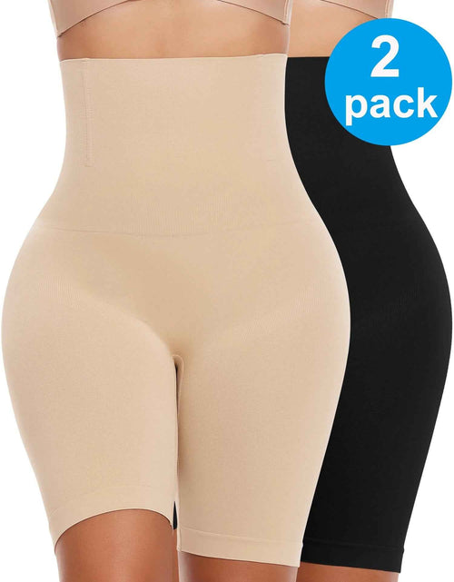 Load image into Gallery viewer, 2 Packs Tummy Control Shapewear Shorts Faja Body Shaper for Women High-Waisted Thigh Slimming
