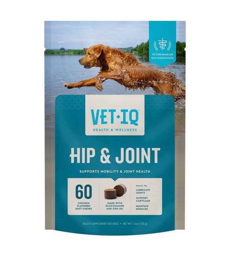(3 Pack) Vetiq Hip & Joint Supplement for Dogs, Chicken Flavored Soft Chews, 7.4 Oz, 60 Count