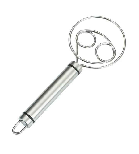 Baker’s Best Danish Dough Whisk – Dutch-Style Stainless Steel Hand Mixer for Effortless Bread, Biscuits & Cakes