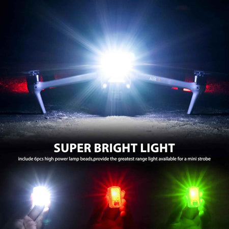Drone Strobe Light, anti Collision Light, Rechargable Flash Led Lamp Light for FAA Drone Night Flying, Fits for DJI Mini 4 Pro, Avata 2,Mini 4K,Air 3, Mavic 3 and All RC Drones Accessory