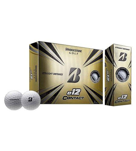 Bridgestone E12 CONTACT Golf Balls W/ Contact Force Dimples, White, 12 Pack