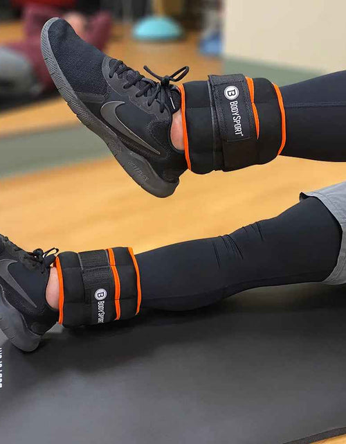 Load image into Gallery viewer, 1 Pound – 5 Pound Black/Black Adjustable Ankle Weights for Men, Women, and Kids – Workout Aid for Added Resistance

