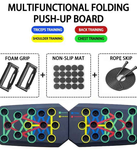 Push-Up Board Set Portable Multifunctional Push-Up Bar Foldable Fitness Equipment for Chest Abdomen Arms/Back Training