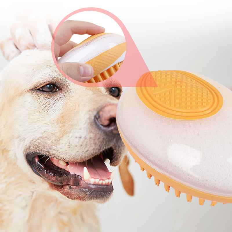 Dog Cat Bath Brush 2-In-1 Pet SPA Massage Comb Soft Silicone Pets Shower Hair Grooming Cmob Dog Cleaning Tool Pet Products