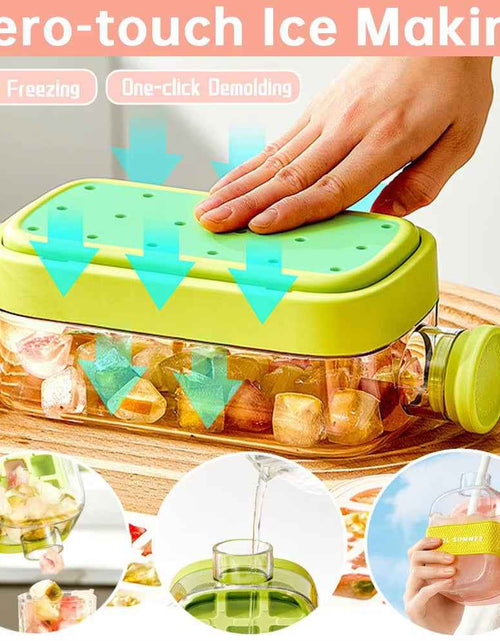 Load image into Gallery viewer, ChillSip Bottle Set – Stylish Water Bottle with Straw &amp; Zero-Contact Ice Cube Tray
