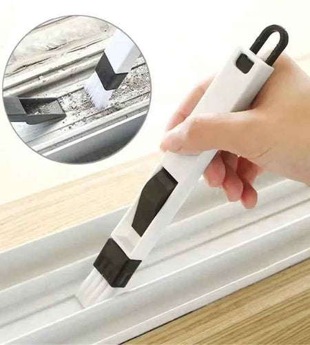 CleanSweep Polished Window Track & Keyboard Brush – Nook & Cranny Dust Shovel for Effortless Cleaning