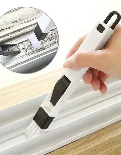 Load image into Gallery viewer, CleanSweep Polished Window Track &amp; Keyboard Brush – Nook &amp; Cranny Dust Shovel for Effortless Cleaning
