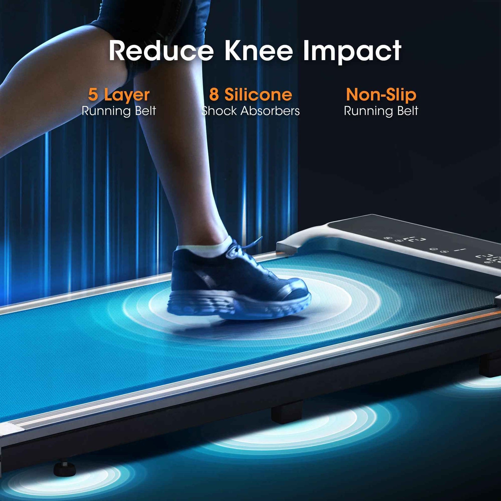 Walking Pad under Desk Treadmill with Remote Control Lightweight 2 in 1 Exercise Treadmill 0.6 to 3.8 Speed Range for Home Office Workout