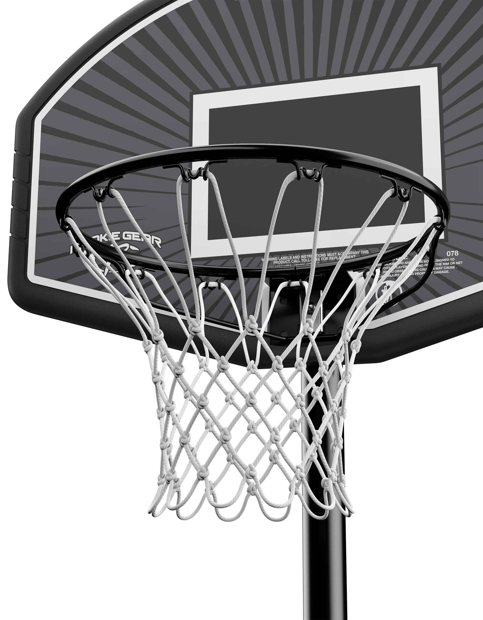 32-Inch Portable Basketball Hoop with Eco-Composite Backboard & Telescoping Height Adjustment-Outdoor Play