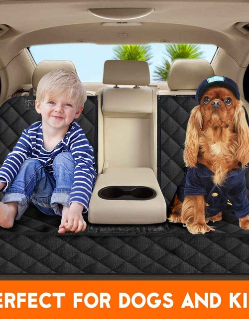 Load image into Gallery viewer, Dog Car Seat Cover, Back Seat Cover for Dogs Pet Car Seat Protector Waterproof Bench Car Seat Cover, Non-Slip Reat Seat Cover Fits Middle Armrest for Most Cars Trucks Suvs - Black
