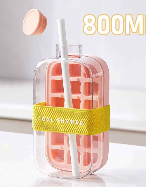 Load image into Gallery viewer, ChillSip Bottle Set – Stylish Water Bottle with Straw &amp; Zero-Contact Ice Cube Tray
