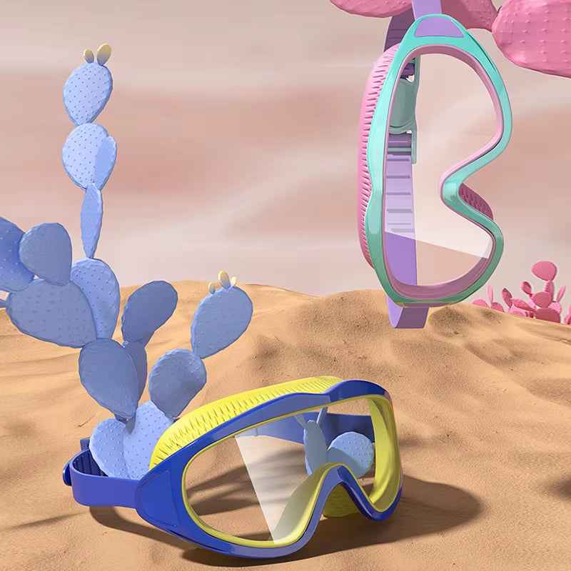 AquaChamp Kids Swim Set – Waterproof Anti-Fog Swimming Goggles & Cap with Protective Case