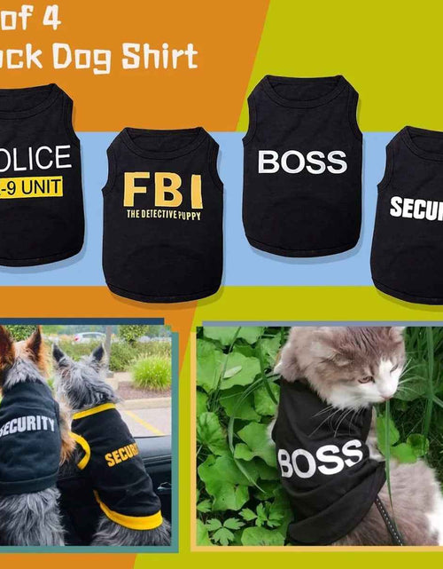 Load image into Gallery viewer, 4 Packs Dog Shirts for Small Dog,  Pet T-Shirts Clothes Vest for Puppy Boy Girl S
