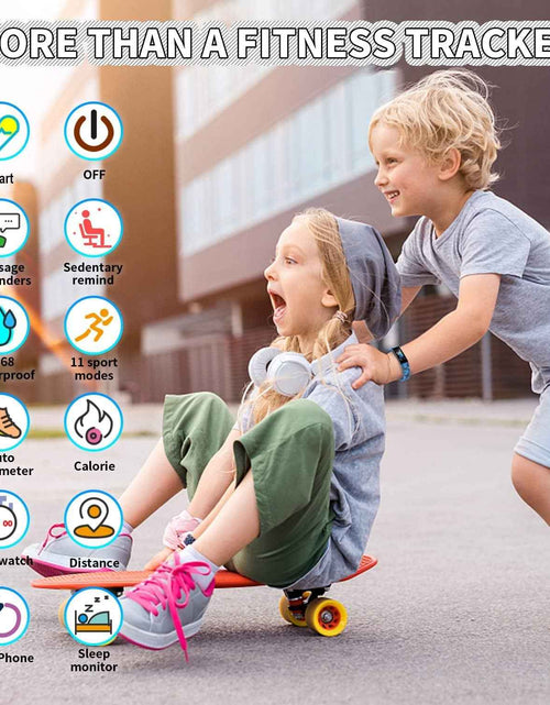 Load image into Gallery viewer, Kids Watch Fitness Tracker, Fitness Watches for Kids, Activity Tracker with Pedometers, Stopwatch, IP68 Waterproof, 11 Sport Modes Smart Watch for Kids Age 6-16 Years Old
