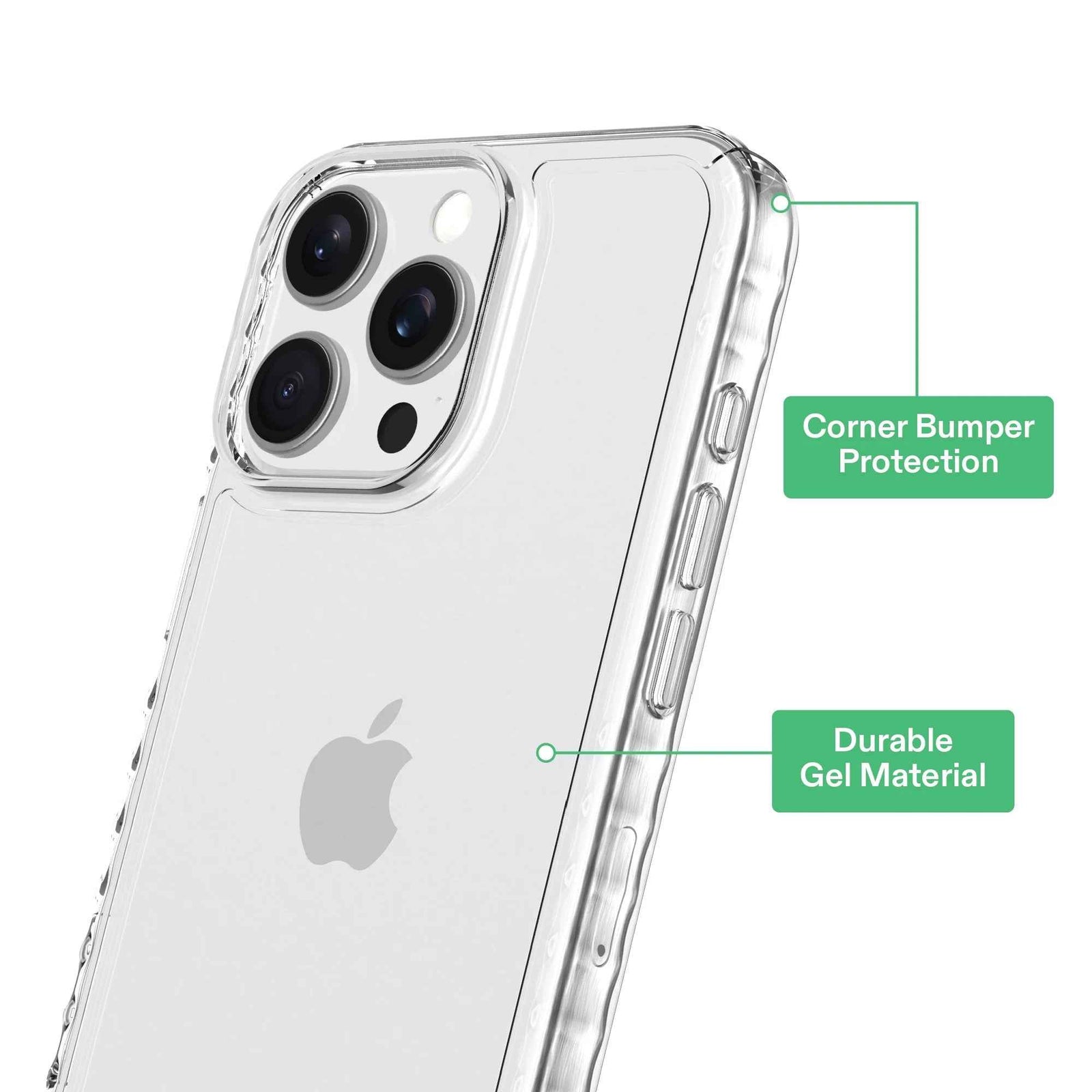 Protective Gel Phone Case for Iphone 16 Pro Max - Clear