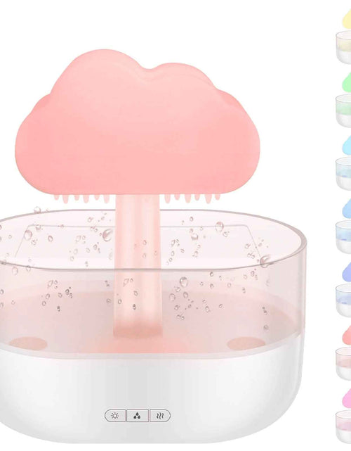 Load image into Gallery viewer, 7 Color Lights Rain Cloud Humidifier, Timing Water Drip Aroma Diffuser, Mushroom Waterfall Lamp for Home Office Bedroom
