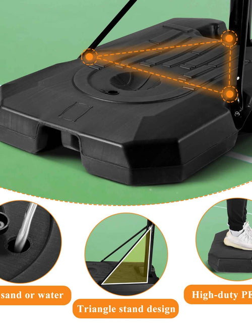 Load image into Gallery viewer, 44In Basketball Hoop Portable Basketball System with Adjustable Height with Big Backboard and Large Base for Youth Adults Family Indoor Outdoor
