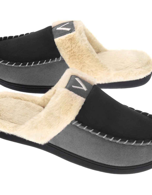 Load image into Gallery viewer, Men'S Scuff Slippers Memory Foam Slip on Shoes Moccasin Style House Shoes Indoor Outdoor
