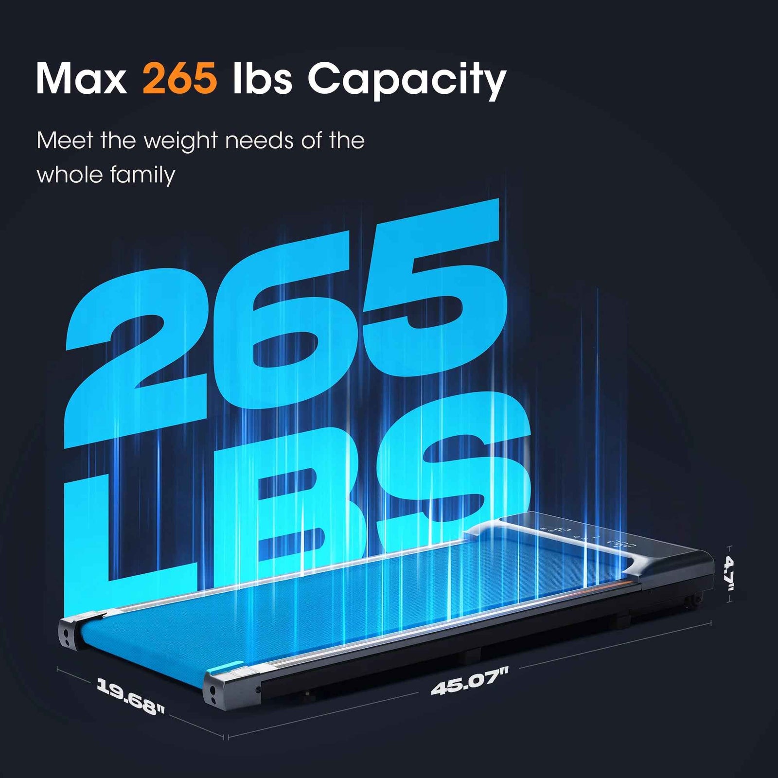 Walking Pad under Desk Treadmill with Remote Control Lightweight 2 in 1 Exercise Treadmill 0.6 to 3.8 Speed Range for Home Office Workout