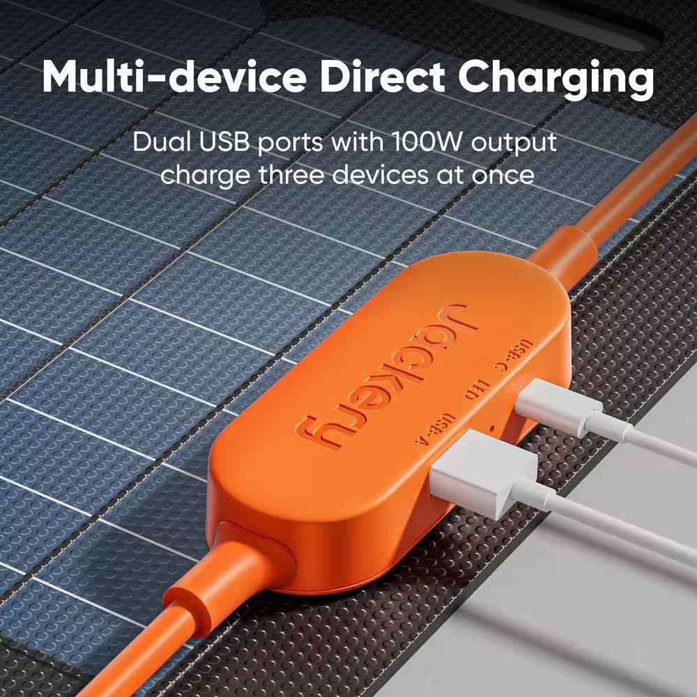 2000W Output/4000W Peak Solar Generator 1000 plus Expandable Push Button Start Battery Lifepo4 W/Two 100W Solar Panels