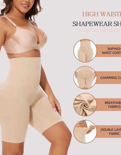 Load image into Gallery viewer, 2 Packs Tummy Control Shapewear Shorts Faja Body Shaper for Women High-Waisted Thigh Slimming
