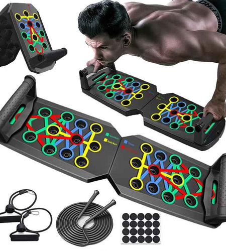 Push-Up Board Set Portable Multifunctional Push-Up Bar Foldable Fitness Equipment for Chest Abdomen Arms/Back Training