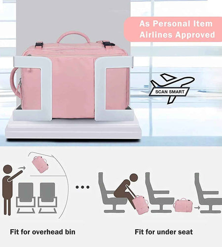 Extra Large Travel Backpack for Women,Carry on Backpack,17 Inch Laptop Backpack,Hiking Backpack,School Bag,Pink