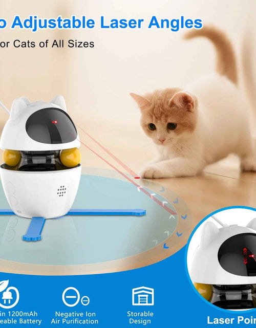 Load image into Gallery viewer, Automatic 3 in 1 Interactive Cat Toy with Laser and Feather for Indoor
