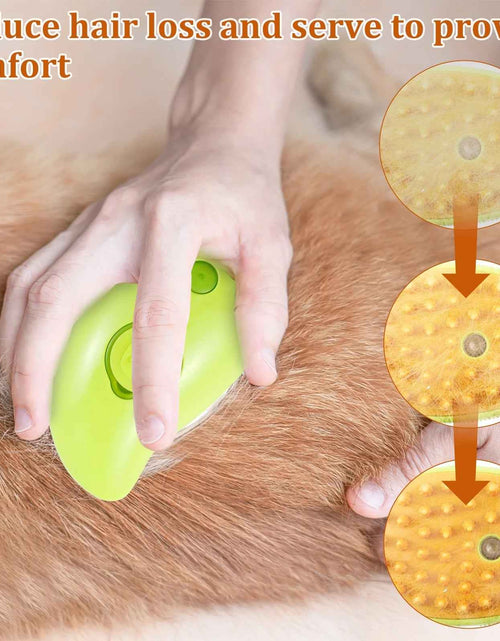 Load image into Gallery viewer, 3 in 1 Steamy Cat Brush,Cat Steam Brush for Massage Removing Tangled Loose Hair,Self Cleaning Steam Cat Grooming Brush,Misting Spray Cat Brush for Shedding with Water Tank,Green
