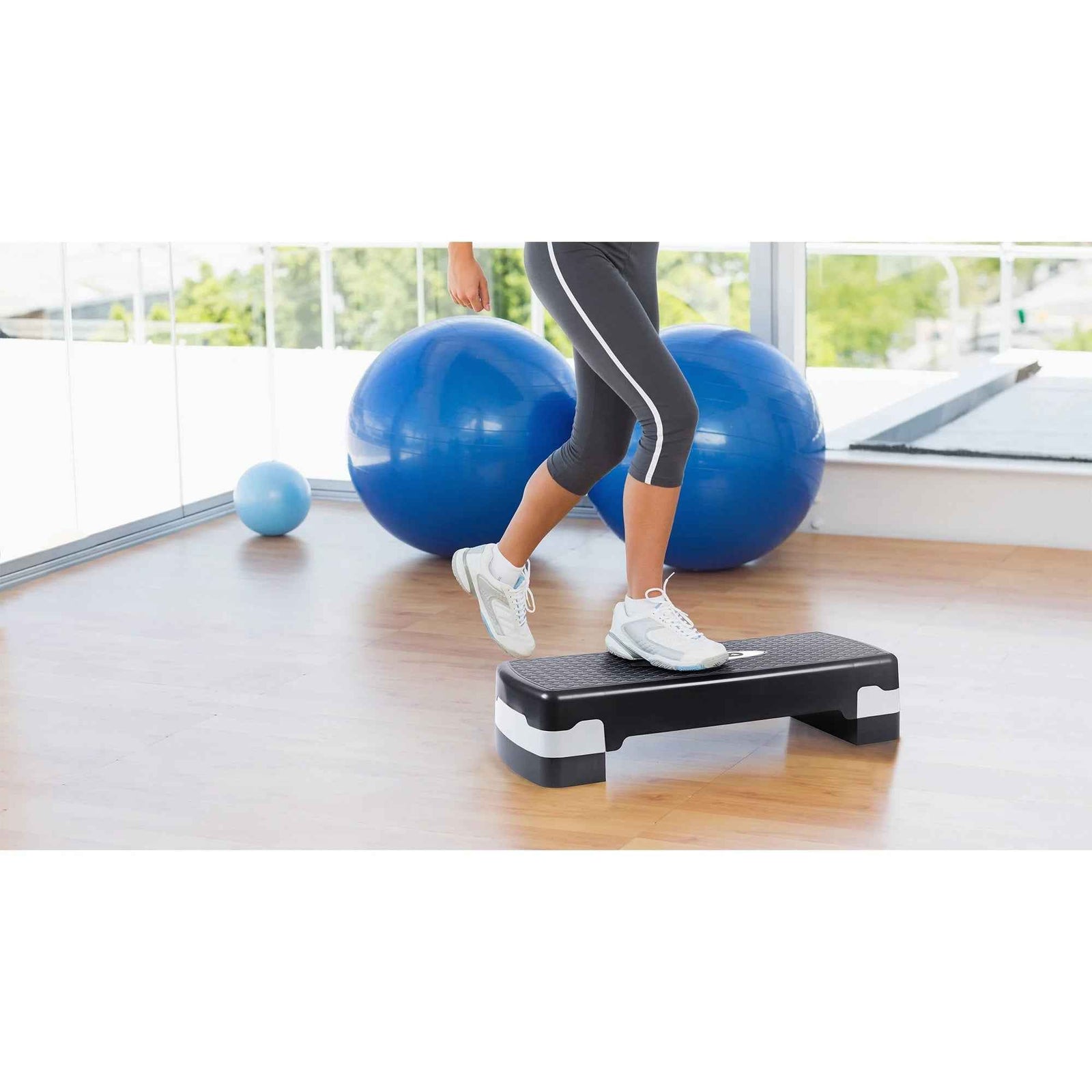 Aerobic Step Platform Exercise Fitness Equipment W/ Adjustable Height