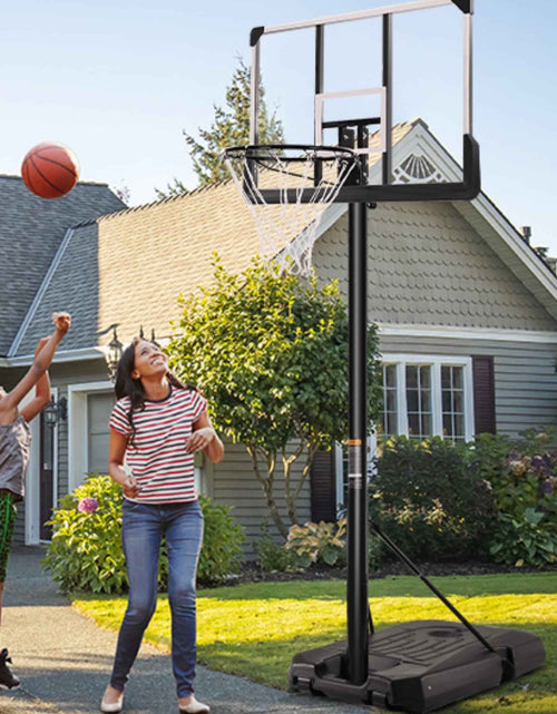 Load image into Gallery viewer, 44In Basketball Hoop Portable Basketball System with Adjustable Height with Big Backboard and Large Base for Youth Adults Family Indoor Outdoor
