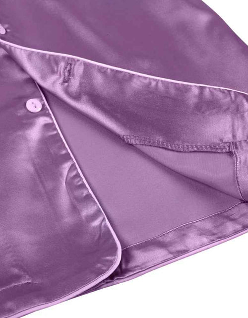 Load image into Gallery viewer, Maxcozy Kids Big Girls Boys Satin Silk Pajamas Set Top Shirt + Pants Sleepwear
