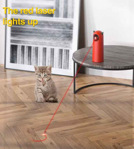 Automatic Cat Laser Toys Interactive Smart Teasing 360 Irregular Rotation Cat Exercise Sports Handheld Electronic Cat Toys