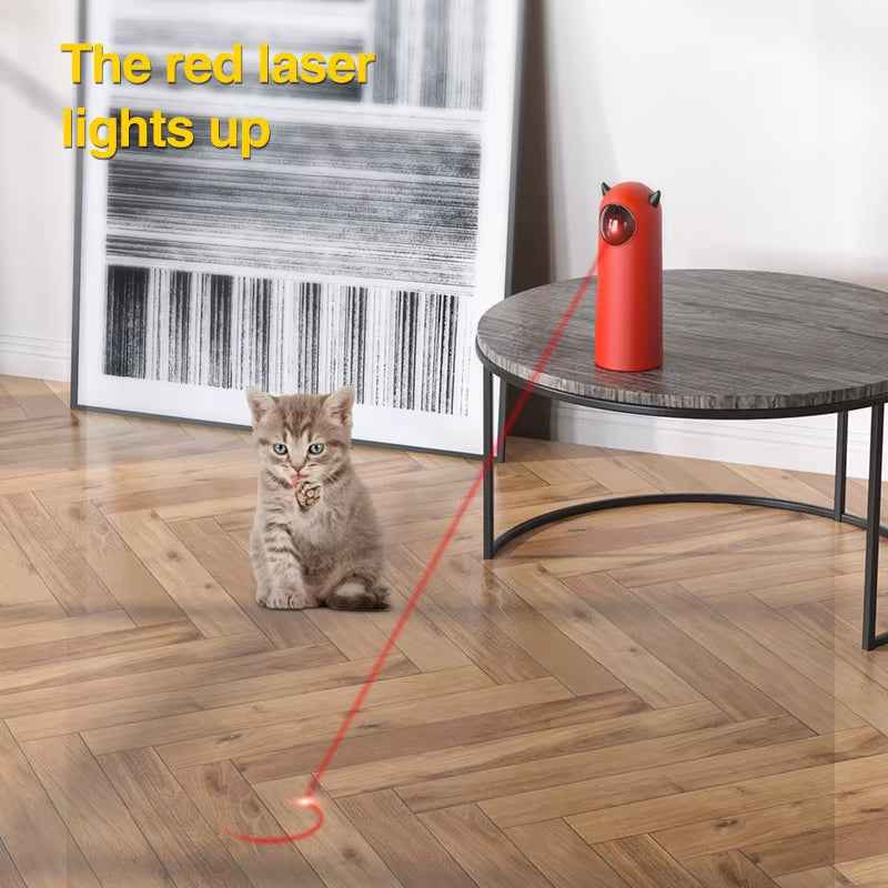 Automatic Cat Laser Toys Interactive Smart Teasing 360 Irregular Rotation Cat Exercise Sports Handheld Electronic Cat Toys