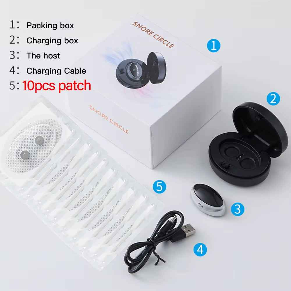 SmartSnore™ 5-Pair EMS Anti-Snoring Device – Breathe Easy, Sleep Deep