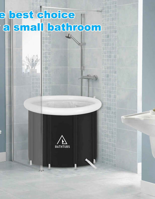 Load image into Gallery viewer, , Black PVC 32" Diameter, Inflatable Bathtub
