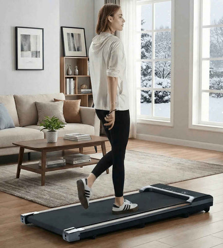 Walking Pad under Desk Treadmill with Remote Control Lightweight 2 in 1 Exercise Treadmill 0.6 to 3.8 Speed Range for Home Office Workout